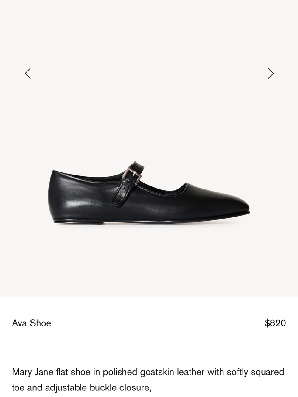 The Row Black Ava Maryjane Flats